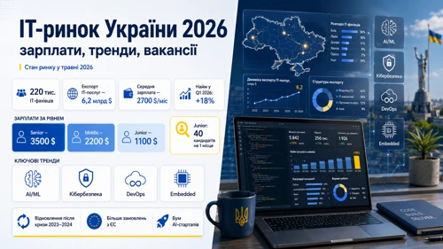 IT-ринок України 2026: зарплати, тренди, вакансії