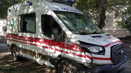 Russians drone attack targets ambulance in Kherson Oblast