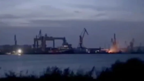 Удар по суднобудівному заводу у Керчі: міноборони РФ визнало, що пошкоджений корабель