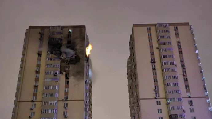 Russian drone attack on Kyiv high-rise leaves one person dead and five injured – photos