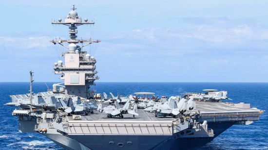 US aircraft carrier arrives in the eastern Mediterranean