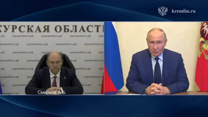 Putin summons Kursk governor via video link, urges him to show "courage"