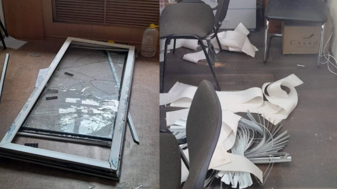 Russian forces damage Red Cross office in Kherson – photos