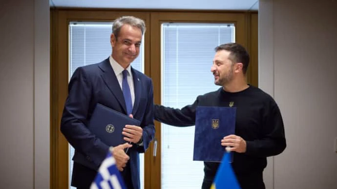 Ukraine and Greece sign bilateral security agreement in Brussels