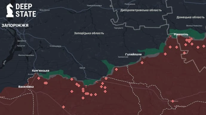 В DeepState розповіли, чи готує ворог "великий" наступ на Запоріжжя